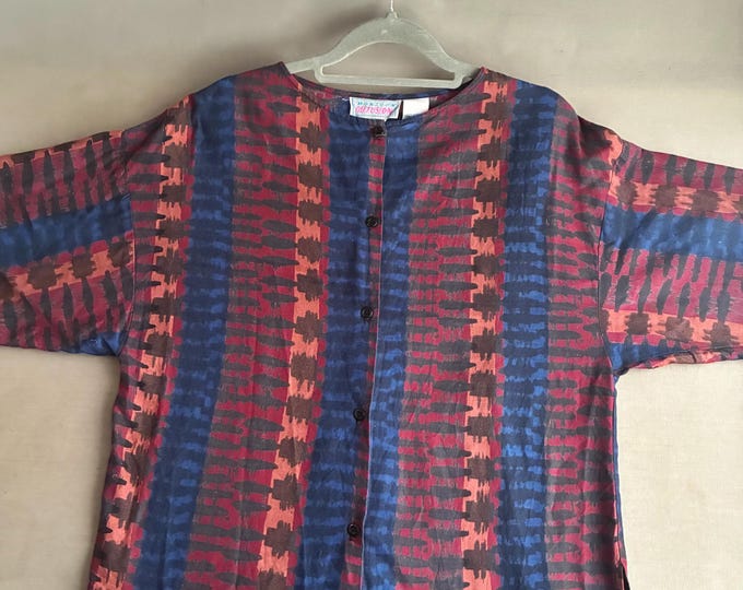 1980s monsoon cotton Blouse top