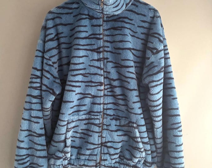 fun faux fur zip up jacket