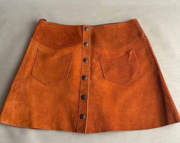 Chelsea Girl burnt orange suede mini skirt