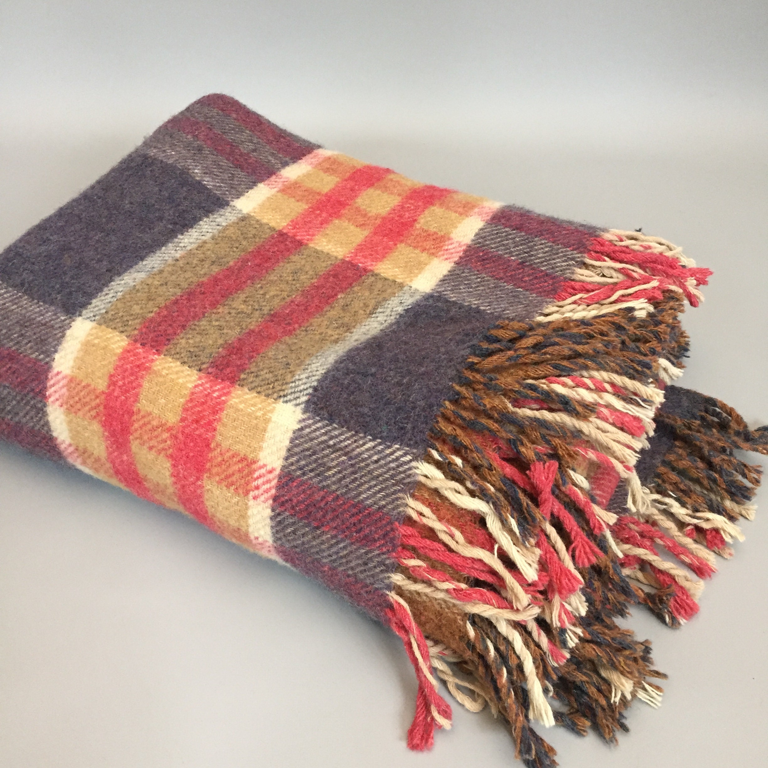 All wool British made rug / Blanket 1960s