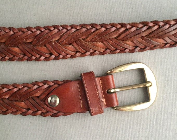 Bally braided leather belt