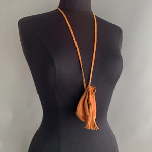 suede medicine bag crystal pouch