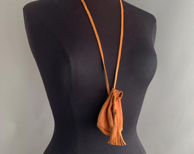 suede medicine bag crystal pouch