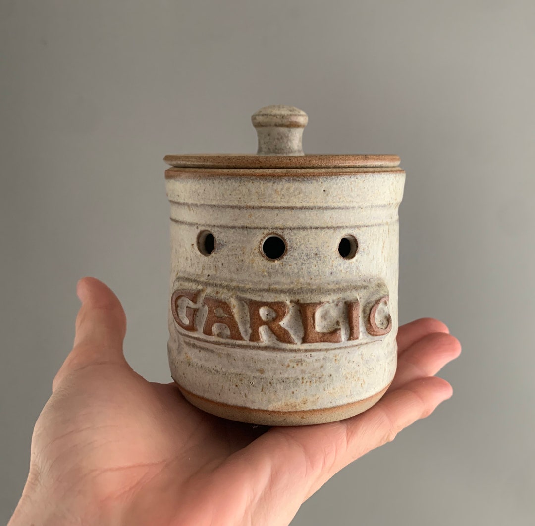 1970s Studio Pottery Ceramic Garlic Pot Etsy