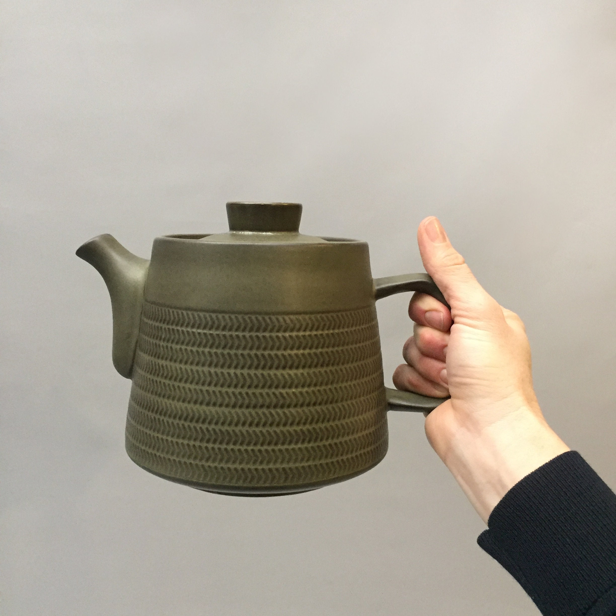 Denby Chevron tea pot