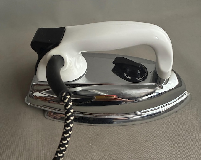 1950s Morphy-Richards electric iron in original box