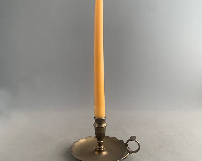 brass candlestick holder