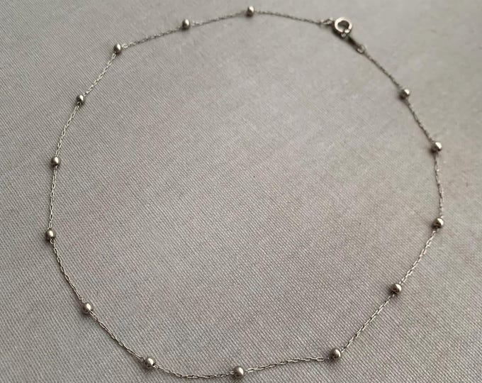 silver ( 925 ) satellite chain / bobble choker necklace