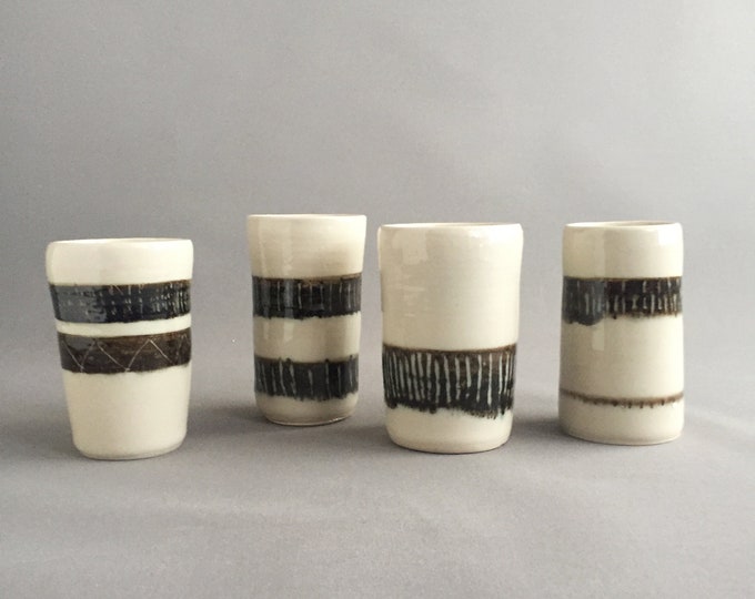 hand made ceramic vessels cups/ vases