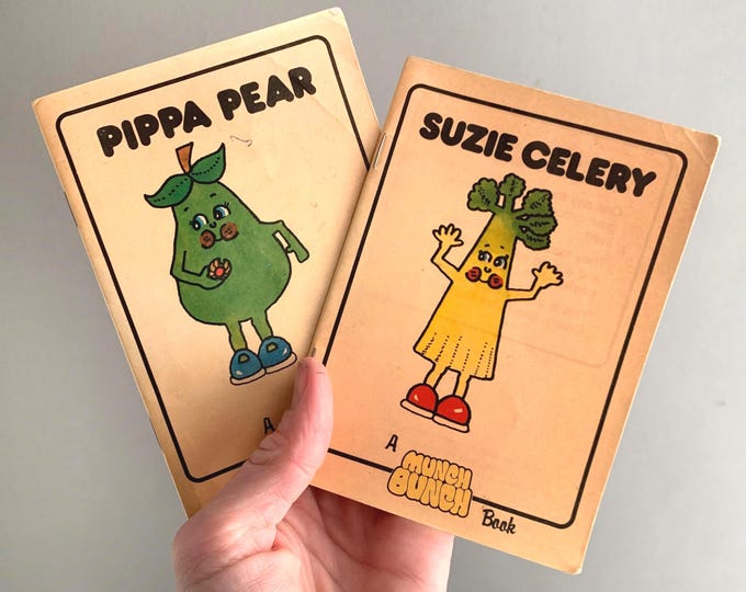 Munch bunch Vintage 1980  Little Paperback Books Pippa pear and suzy celery