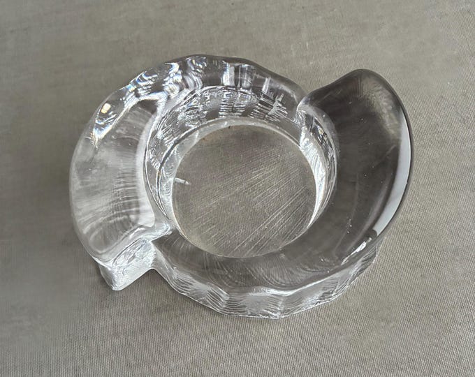 studio glass Kosta Boda Ice Glass Ashtray/ tea light holder