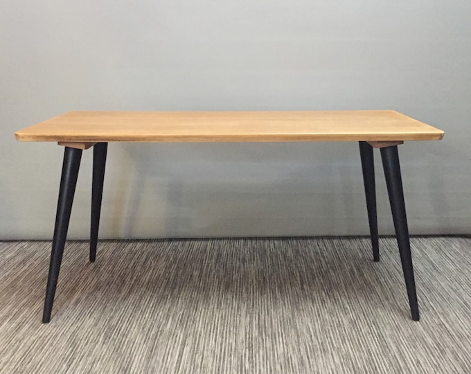 1960s oak top coffee table