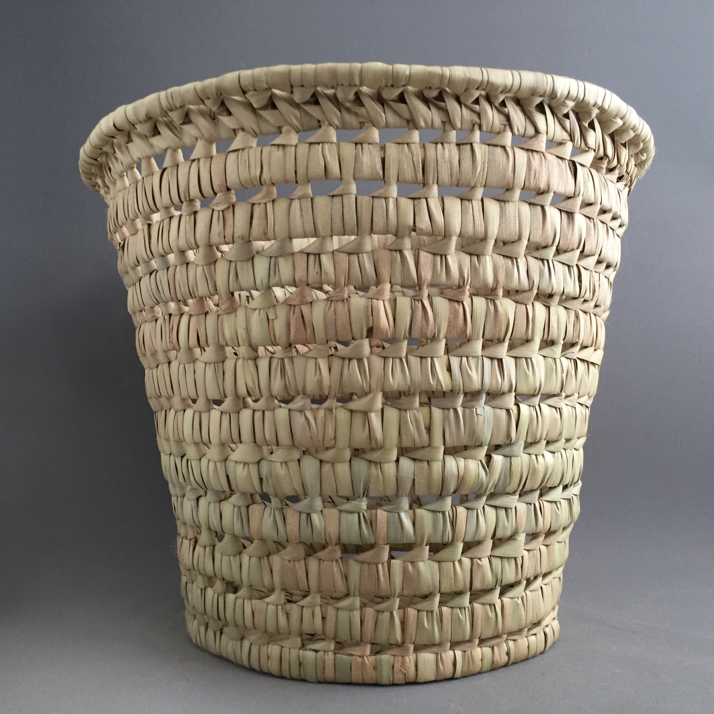 Hand woven waste paper basket / bin
