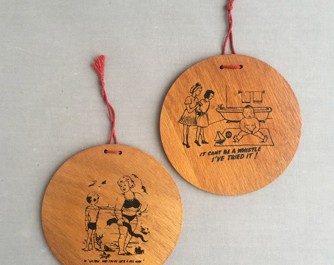 1950s comical wall hangings