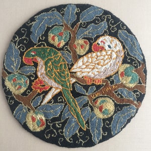framed embroidery bird picture image 2