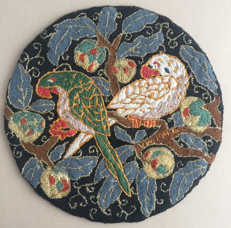 framed embroidery bird picture image 2