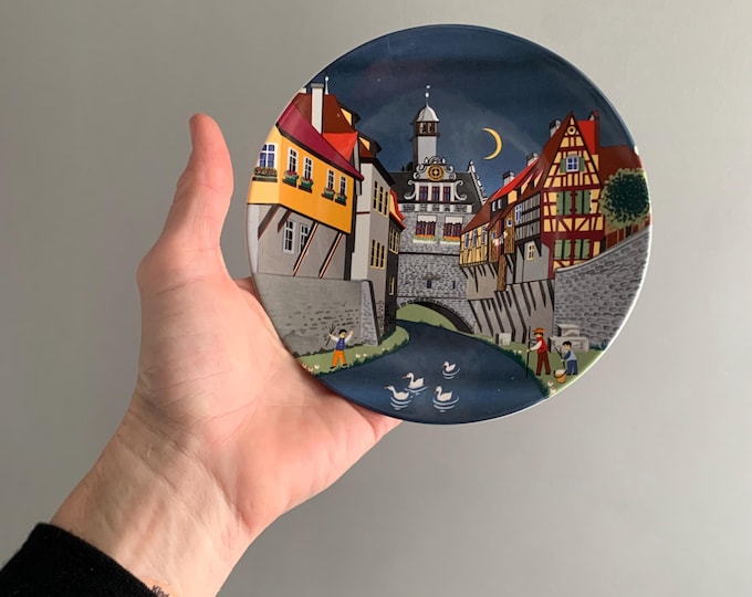 Poole Pottery Plate Bavarian Town 432 Scene II