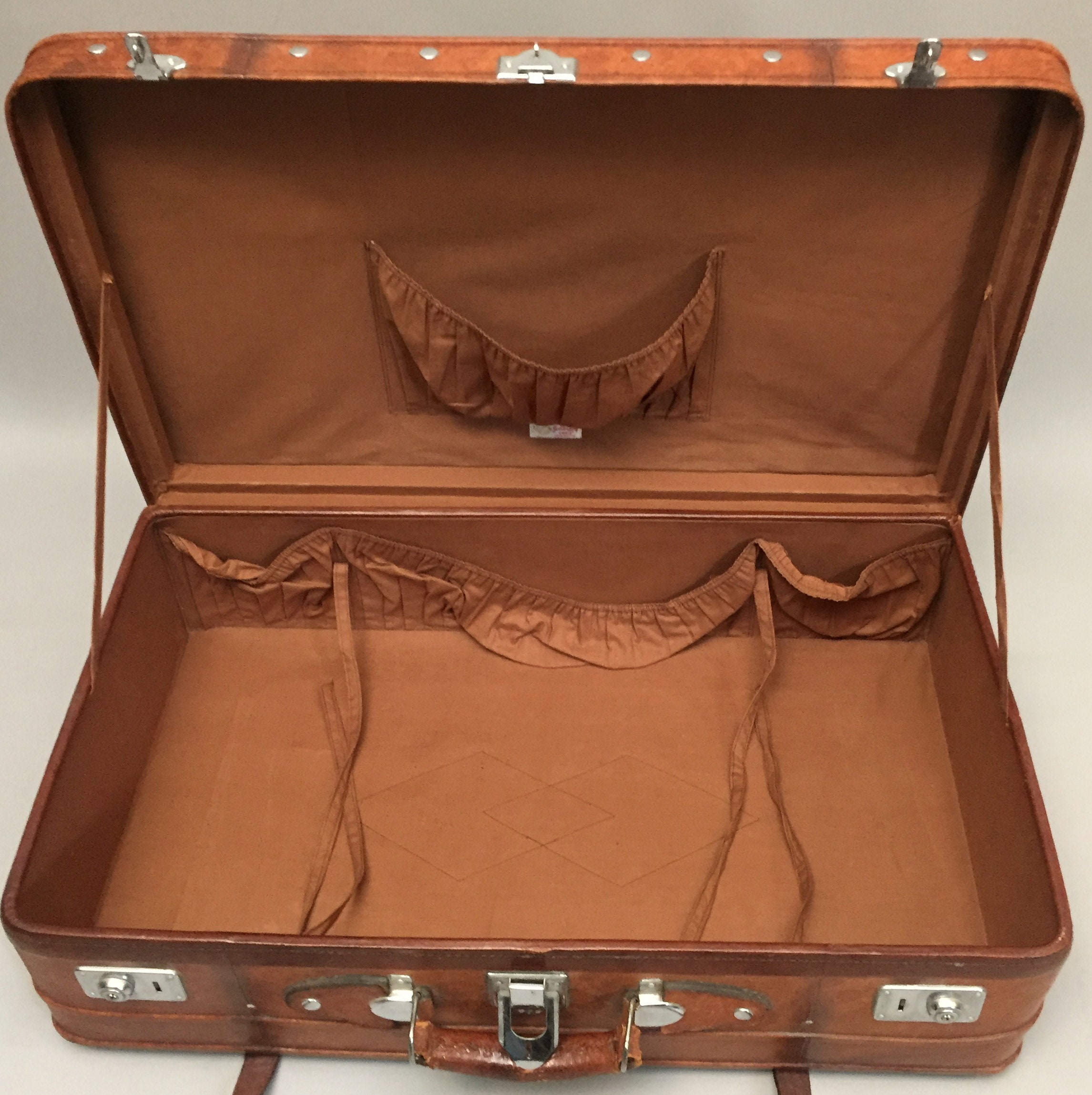large leather suitcase