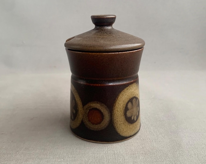 1960s Denby Arabesque Mustard Pot Gill Pemberton