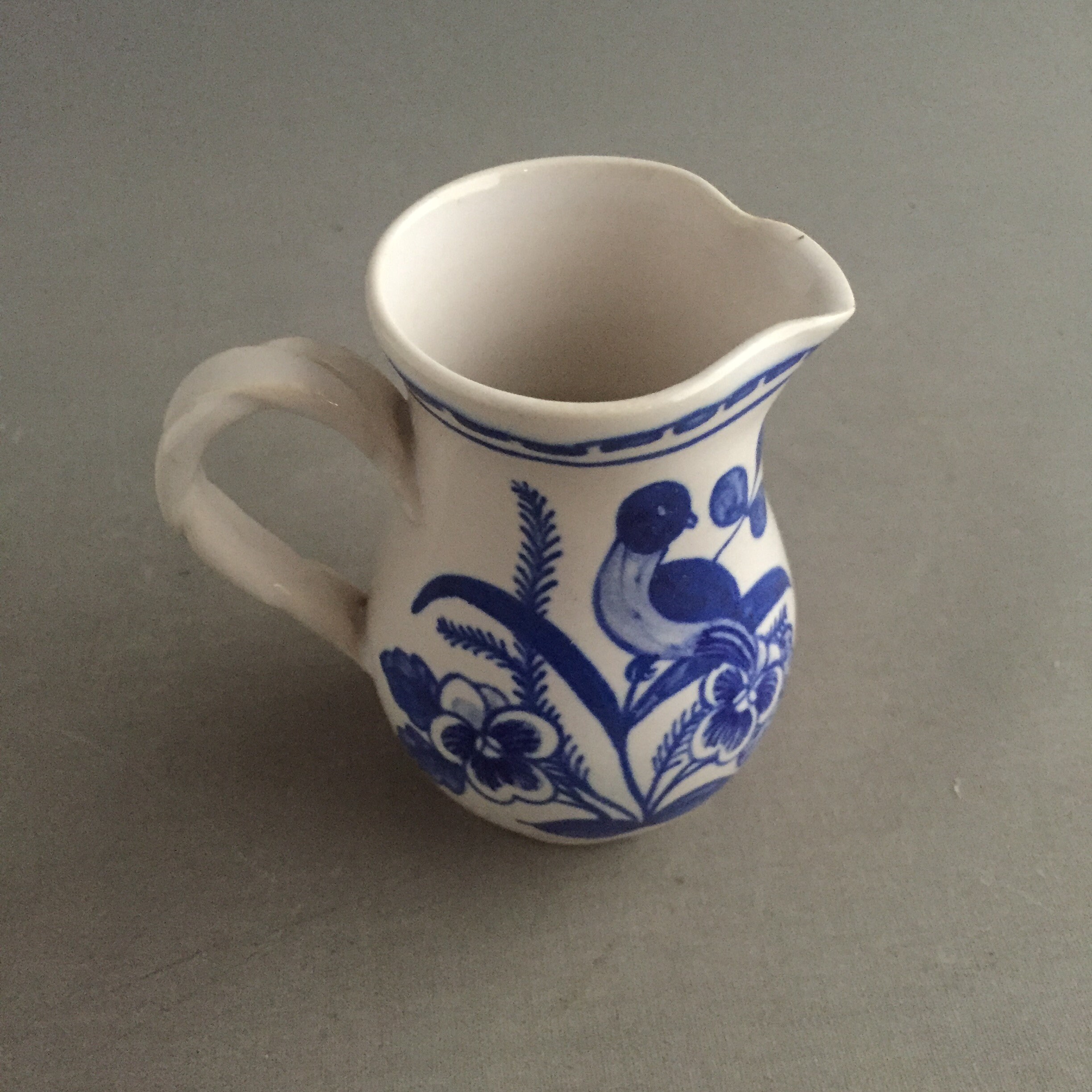 hand painted milk jug