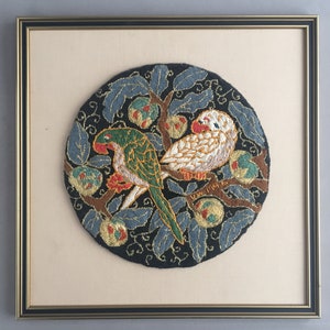 framed embroidery bird picture image 7