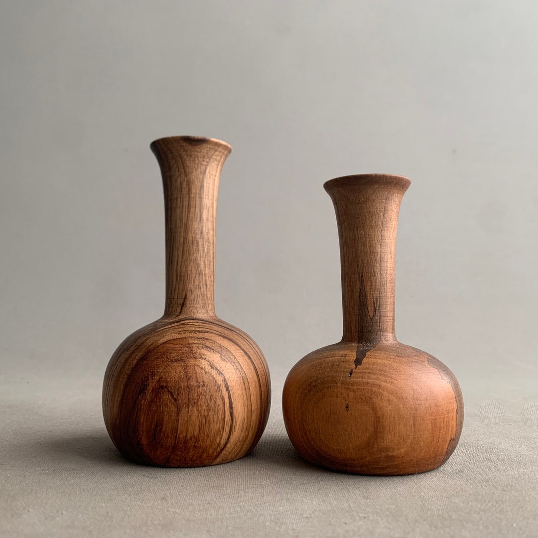 Hand Turned Wooden Vases Etsy