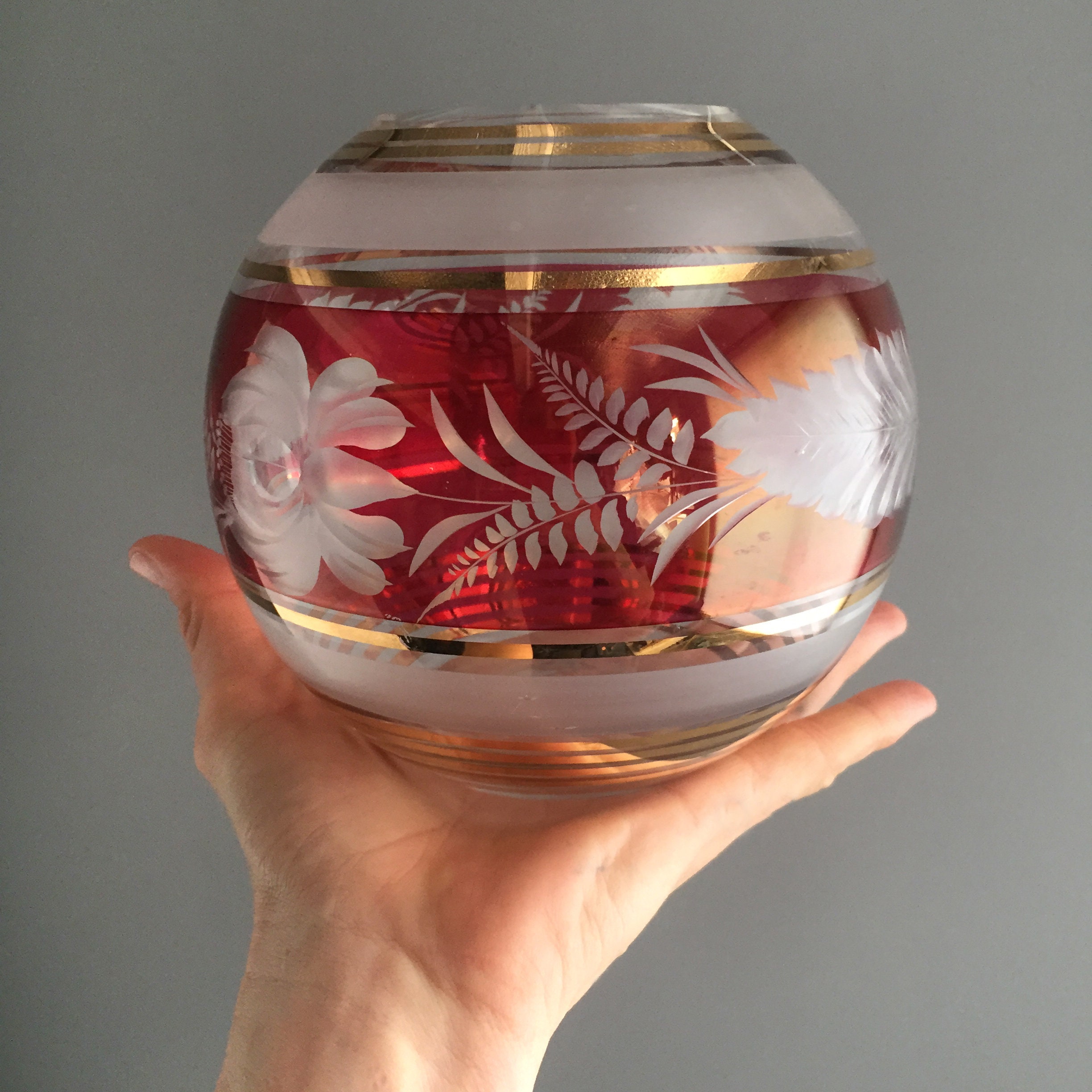 1950s rose bowl vase