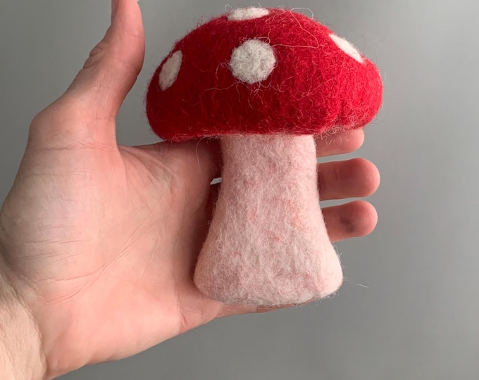 handmade wool mushroom