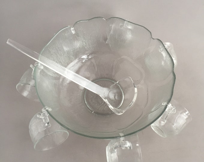 1970s/80s punch bowl and glasses