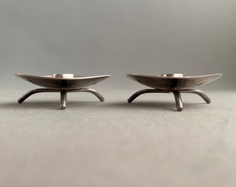stainless steel modernist candle holders Sweden