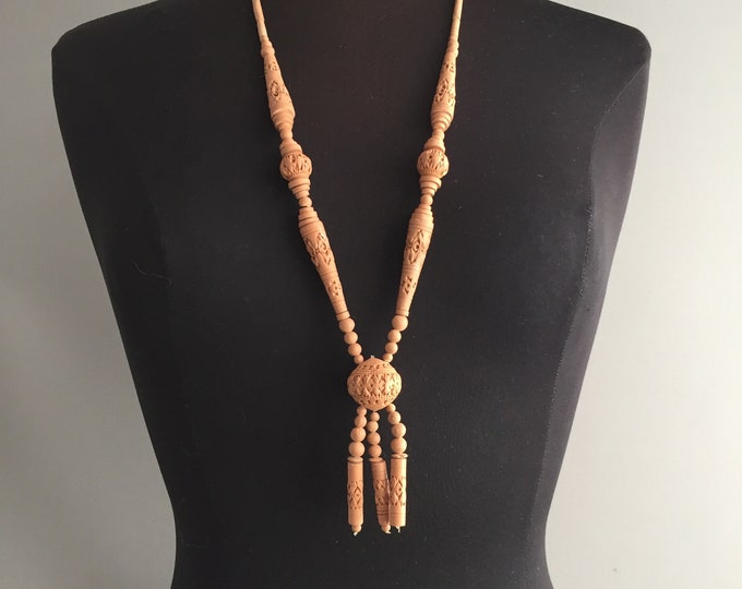 ornate clay bead  necklace