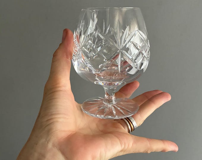 Tudor Crystal brandy snifter glasses x 6