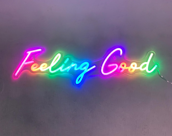 Feeling good rainbow neon style led light