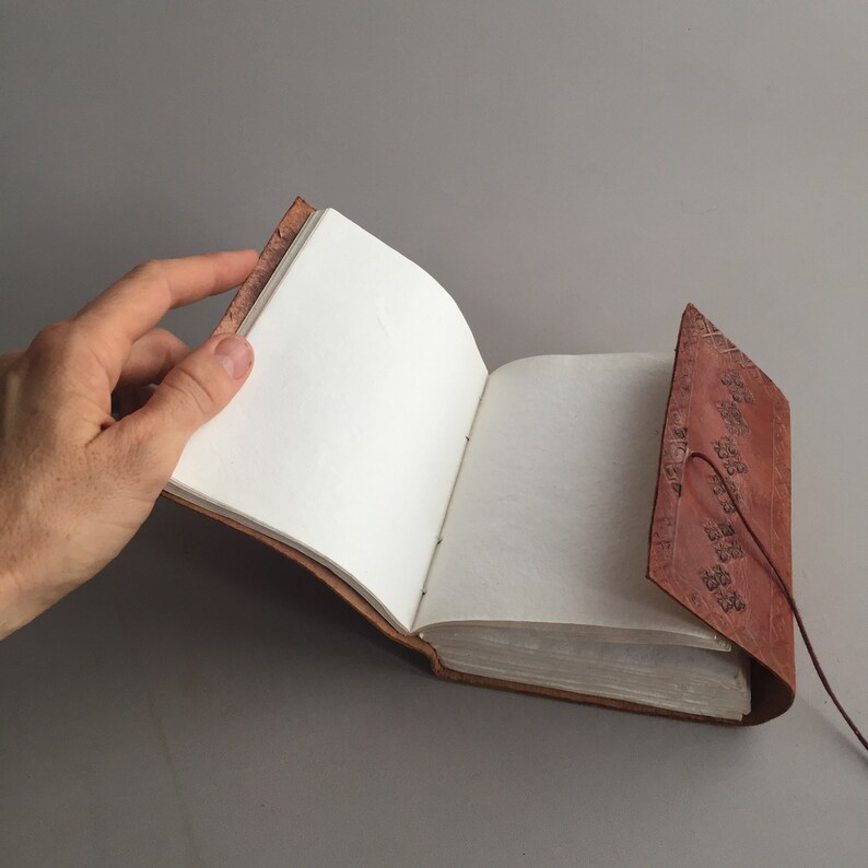 Leather Hand Bound Note Book Etsy