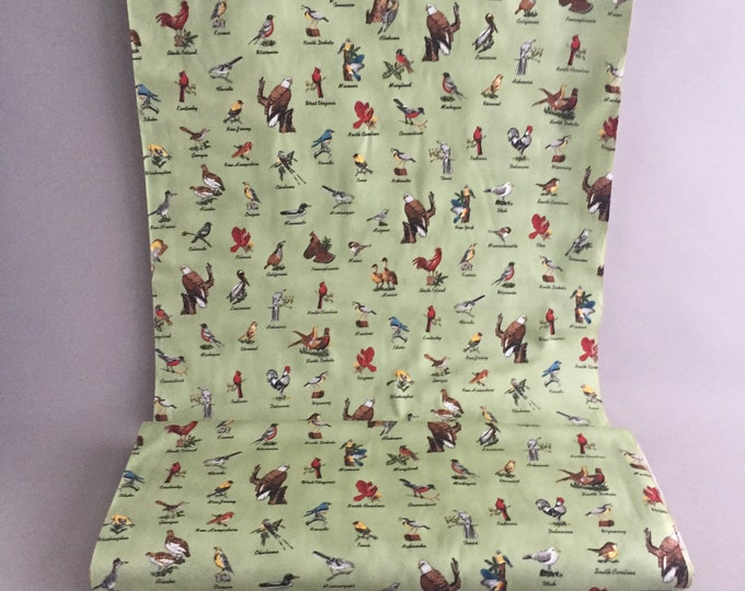 American states bird fabric by the meter