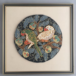 framed embroidery bird picture