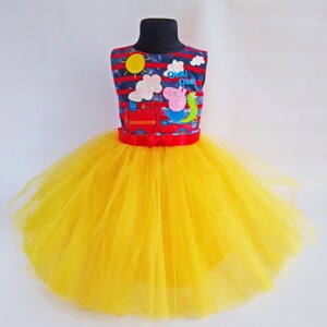 Peppa Pig Party Dress Peppa Pig Clothing Soft Red Peppa Pig and George Birthday Dress