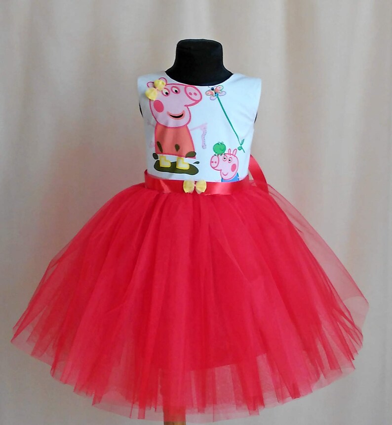 Peppa Pig Party Dress Peppa Pig Clothing Soft Red Peppa Pig and George Birthday Dress