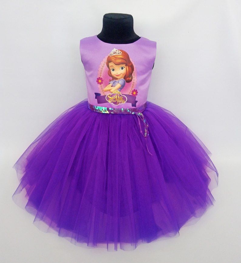 Princess Sofia birthday dress set Sofia Outfit Tulle birthday dress Sofia tutu dress Disney Princesses