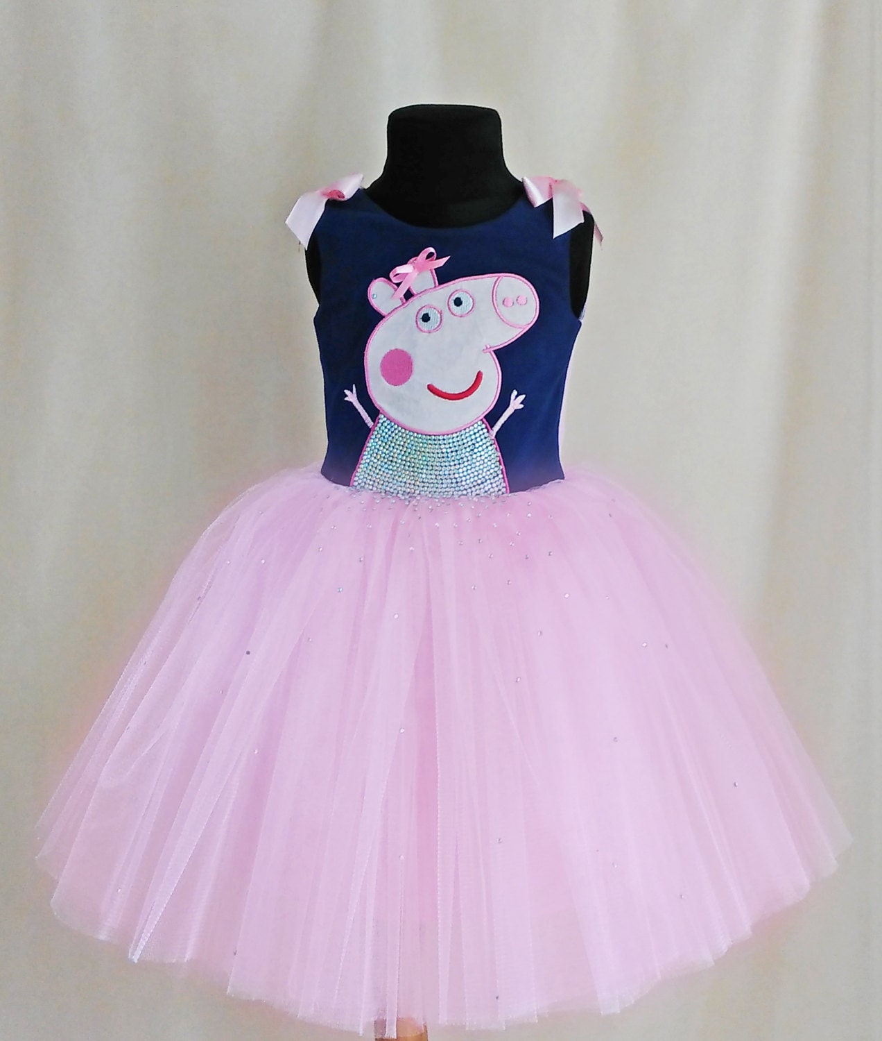 Exclusive Peppa Pig Dress Decorated By 500 Rhinestones Peppa