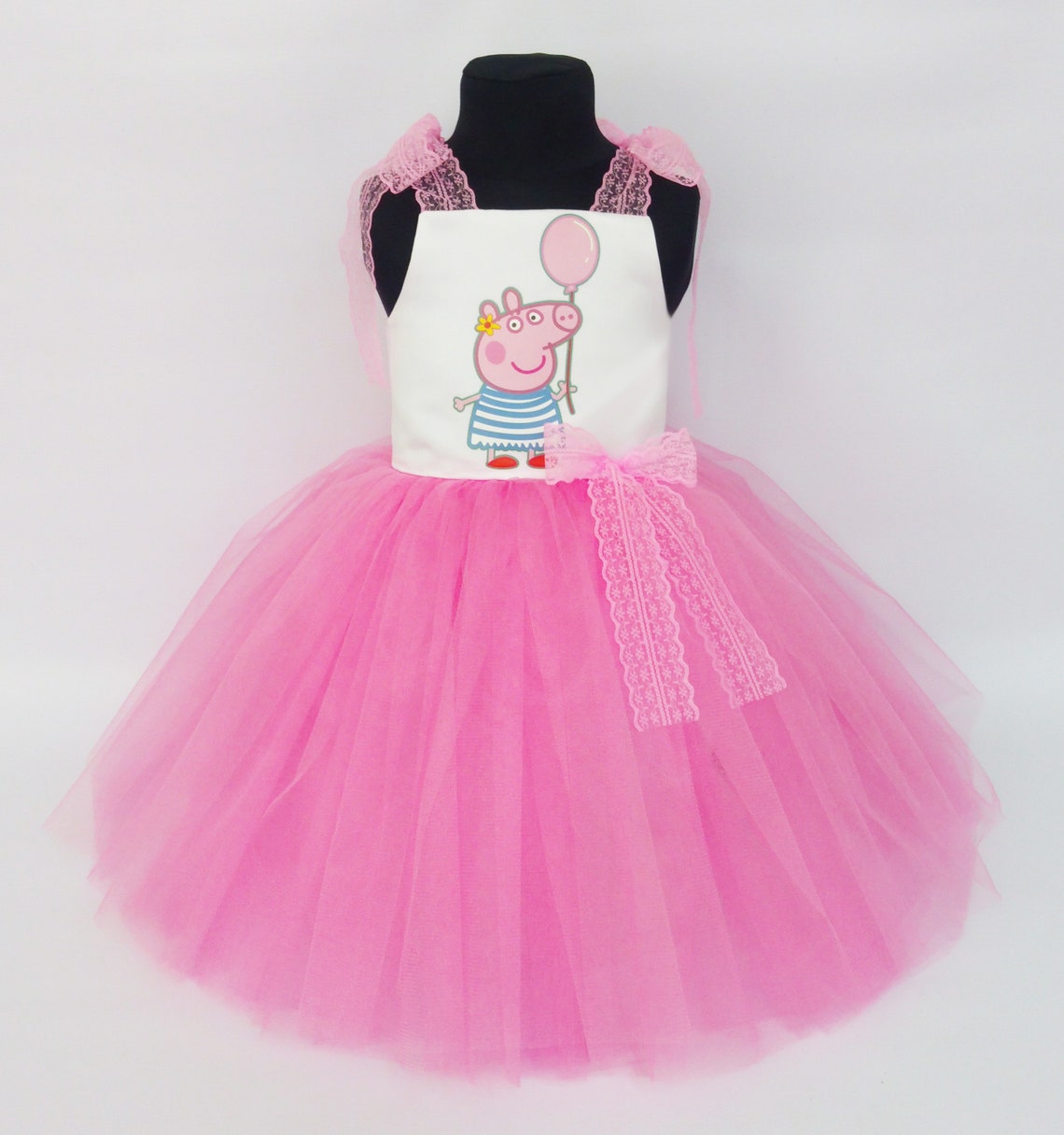 Pretty Peppa Pig Party Dress Peppa Pig Birthday Outfit Peppa Etsy