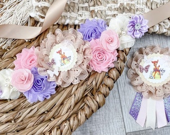 Bambi Baby Shower Mommy to be Maternity Sash, Bambi Baby Shower Mom to be Sash, Bambi Maternity Sash for Mommy to be for Baby Shower