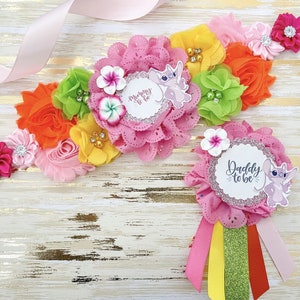 Pink Angel Baby Shower Sash, Stitch and Angel Baby Shower Mommy to be Sash, Pink Angel Lilo and Stich Baby Shower, Hawaiian