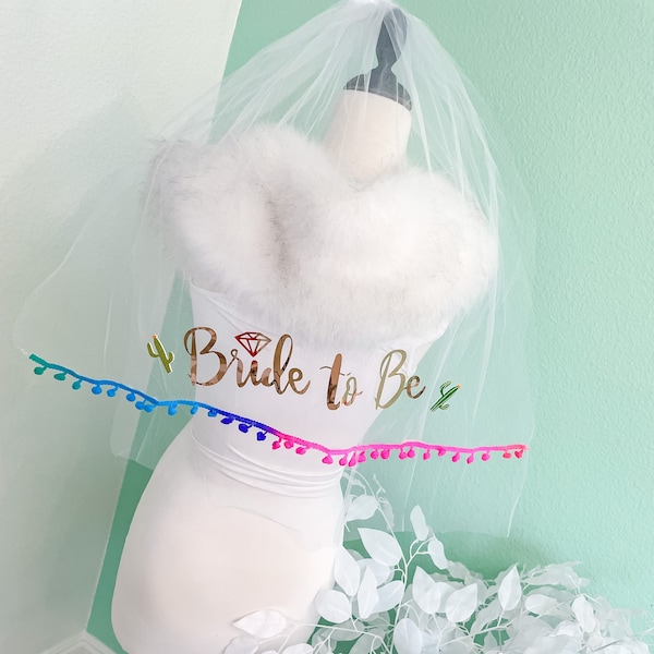 Bride to be Veil - Fiesta Bachelorette - Mexican Theme Bridal Shower Party Favor - Final Fiesta - Bachelorette vail for bridal shower