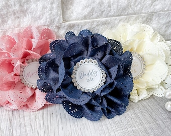 Épingles pour baby shower, future maman, futur papa, épingles de baby shower, épingles de révélation de sexe, future maman et papa Corsage pour baby shower