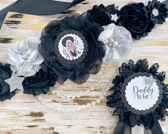 Witch Baby Shower Maternity Sash, Baby is Brewing Baby Shower Mom to be Sash, Halloween Baby Shower Gender Reveal Sash for Shower, Belt
