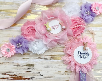 Bunny Baby Shower Mommy to Be Maternity Sash, Easter Baby  display picture 1