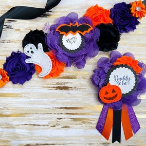 Halloween Ghost Baby Shower Mommy to be Sash, Halloween Baby Shower, Mommy to be Maternity Sash, A Boo is Due Baby Shower Sash for Mom to be