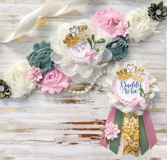 Floral Sash and Badge Set KOMBIUDA 1set Maternity Flower Sash Set Badge for Shower and  main image 3