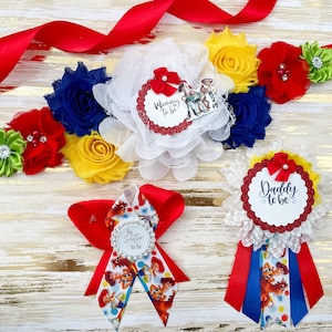 Toy Story Baby Shower Boy Story Baby Shower Mom to be Sash Toy Boy Story Baby Shower Gift for Mommy to be Sash and Pin